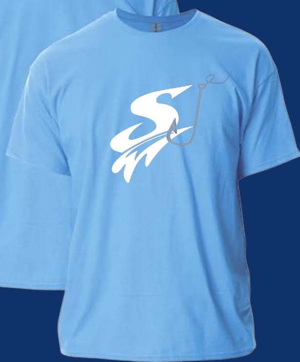 Sand Sharks Gildan Fish Hook Logo Short Sleeve Tee Shirt